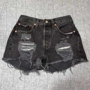 Levi's 501 Black Jean Shorts